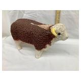 Chalkware Hereford Bull Bank, 13'L, 7 3/4'T,