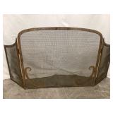 Early Cast Iron Folding Fire Place Screen, Total