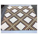 Vintage Hand Stitched Quilt, Some Fading,