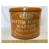Reeds Butter Scotch Wafer 20 Lb Tin, Front Dent,