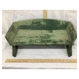 Primitive Painted Wooden Child's Wagon Seat,