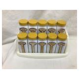Griffith's 10 Jar Spice Set w/ Shelf, Bottles Are