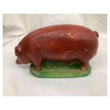 Vintage Duroc Boar Figure, Painted Plastic???,
