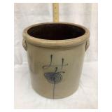 Salt Glazed 4 Gal. Crock w/ Target Design, 11