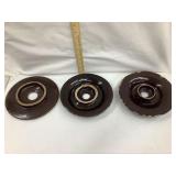 (3) 5/6 Gal. Albany Stoneware Churn Lids,
