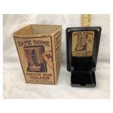 Safe Home Match Box Holder by Diamond Match Co.