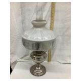 Aladdin No. 11 Metal Oil Lamp w/ Glass Shade &
