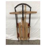 Vintage Paris Speedy Wooden Sled, 41" T, No