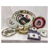Large Flat of Plates, Dishes, Hair Receiver,