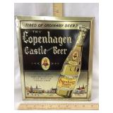 Copenhagen Castle Beer Tin Over Cardboard
