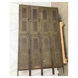 Set of (8) Steel Lockers, 78"T Total, 48"W Total,