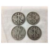 (4) 1935 Walking Liberty Silver Dollars
