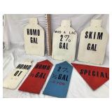 (7) Homemade Signs from a Dairy, Wood w/ Vinyl