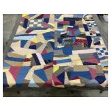 Vintage Crazy Quilt Top, 81" x 73"