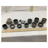 (12) Ornate Metal Napkin Rings, Most Silver Plate