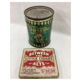 Tuxedo Tobacco Round Tin, 3 1/2"T & Between The