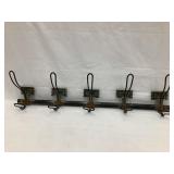 Vintage Metal Coat/Hat Rack, 24"L, 6"T, 4"D