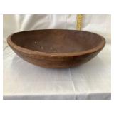 Primitive Wooden Bowl, 14" Diameter, 4"T