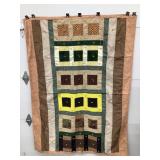Stitched Tie Quilt, 52?x72?, Minor Holes/Damage