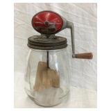 Dazey Butter Churn, Glass Jar has Rim Chips, 12