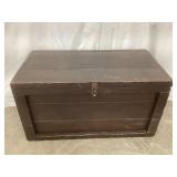 Primitive Flat Top Wood Trunk, NO SHIPPING, 17"T,