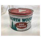 North Woods Egg Coffee Tin, 3 1/2"T