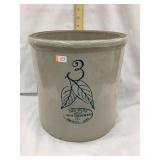 Red Wing Union 3 Gal. Birch Leaf Crock w/ Ski