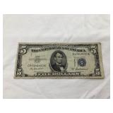 1953 $5 Silver Certificate, Blue Seal