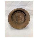Primitive Wood Butter Mold, 5"T