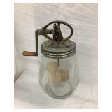 Dazey no. 4 Glass Butter Churn, 4 Qt., 12 1/2"T,