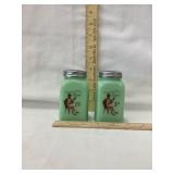 Modern Black Americana Jadeite Salt & Pepper