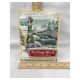 Rolling Rock Beer Plastic Adv. Sign/ Display, 6