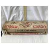Vintage Keyboard Konsole w/ 17 Metal Bells,