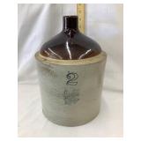 Western Stoneware 2 Gal. Jug w/ Base Marked w/ 2,