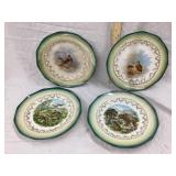 (4) Wildlife 9" Plates by Sterling China