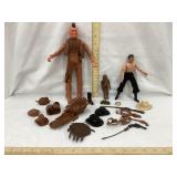 Vintage Jointed Native American Doll W/