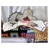 Vintage Linens Inc Afghan, Tie Blanket & Colorful