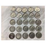 (25) Silver Roosevelt Dimes