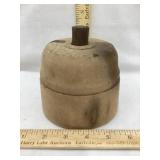 Primitive Wooden Butter Mold, Side Crack, Unowned