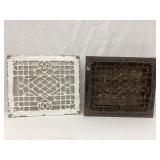 (2) Matching Cast Iron Floor Grates, (1) w/ Vent,