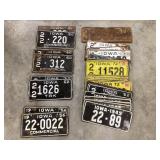 (4) Pairs of Vintage Iowa Metal License Plates &