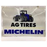 Michelin Ag Tires Adv. Tin Sign, 36"L, 24"T