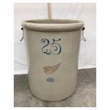 Red Wing Union 25 Gal. Crock w/ Bail Handles, 24