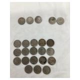 (3) Liberty V-(2) Shield-(18) Indian Head