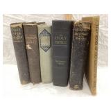(6) Vintage Books, Incl. (1) Bible, (1) 1908 Ben