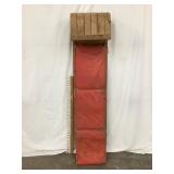 Vintage Wooden Toboggan, 59" T, Minor Cracking