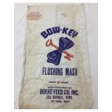 Bow-Key Brightly Colored Feed Sack, Boeke Feed