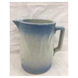 Blue & White Cattail Stoneware Pitcher, Base