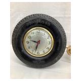 Goodyear Adv. Tire Clock, Working, 6"T