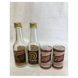 Schlitz Beer Can, 2 1/4"T & Old Stagg Bourbon